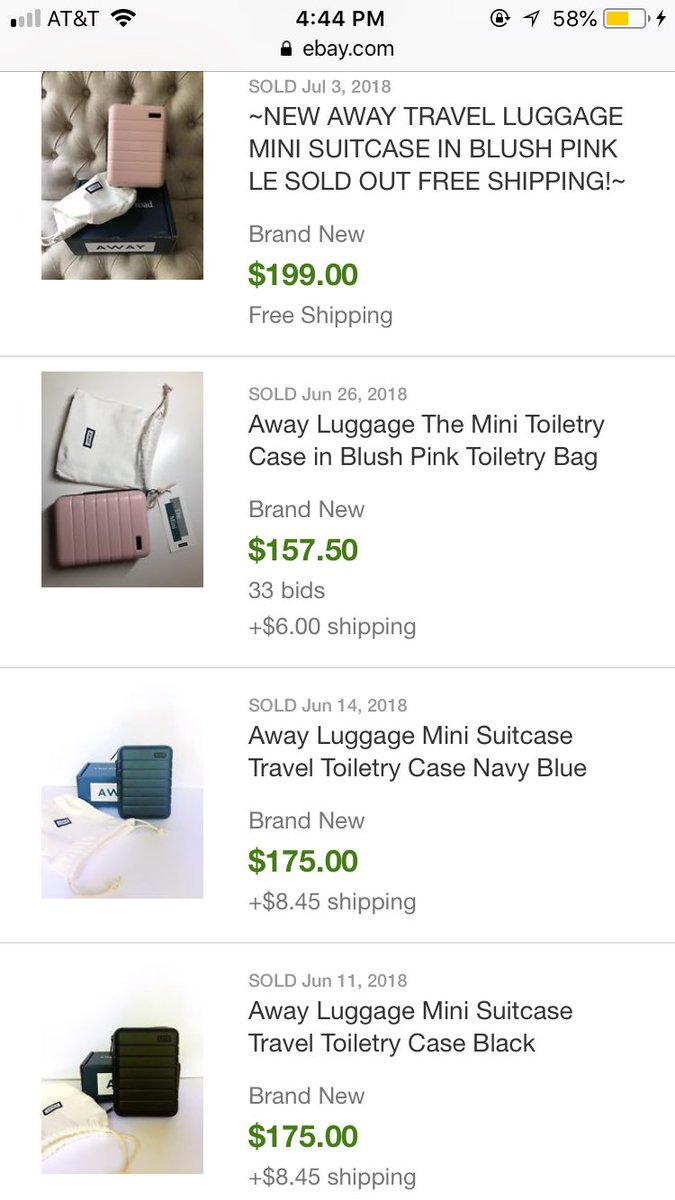 ebay away suitcase