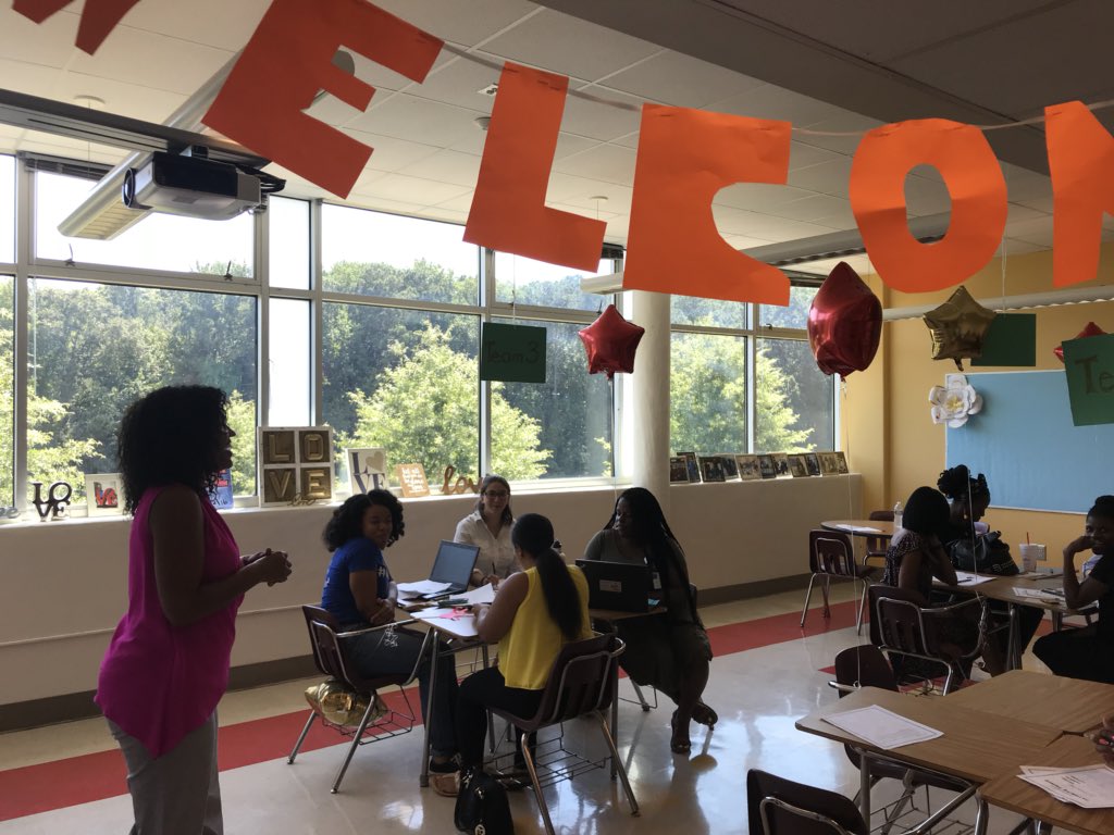 KaraStimpson's tweet photo. I’ve been waiting to tweet all day about my AMAZING staff and GO Team who joined me to officially launch the movement today! What a great day!  We are ready @apsyoungms #itsamovement #luckyprincipal https://t.co/csLFIdXJB7