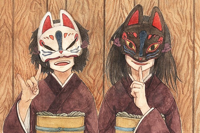 狐面 高画質 のtwitterイラスト検索結果