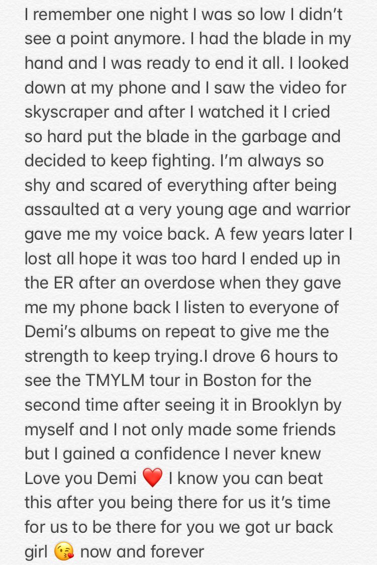 NotAnotherStat2's tweet photo. #HowDemiHasHelpedMe #PrayersForDemi #LovaticsAreWithYouDemi @ddlovato https://t.co/XtUZAC5bz4