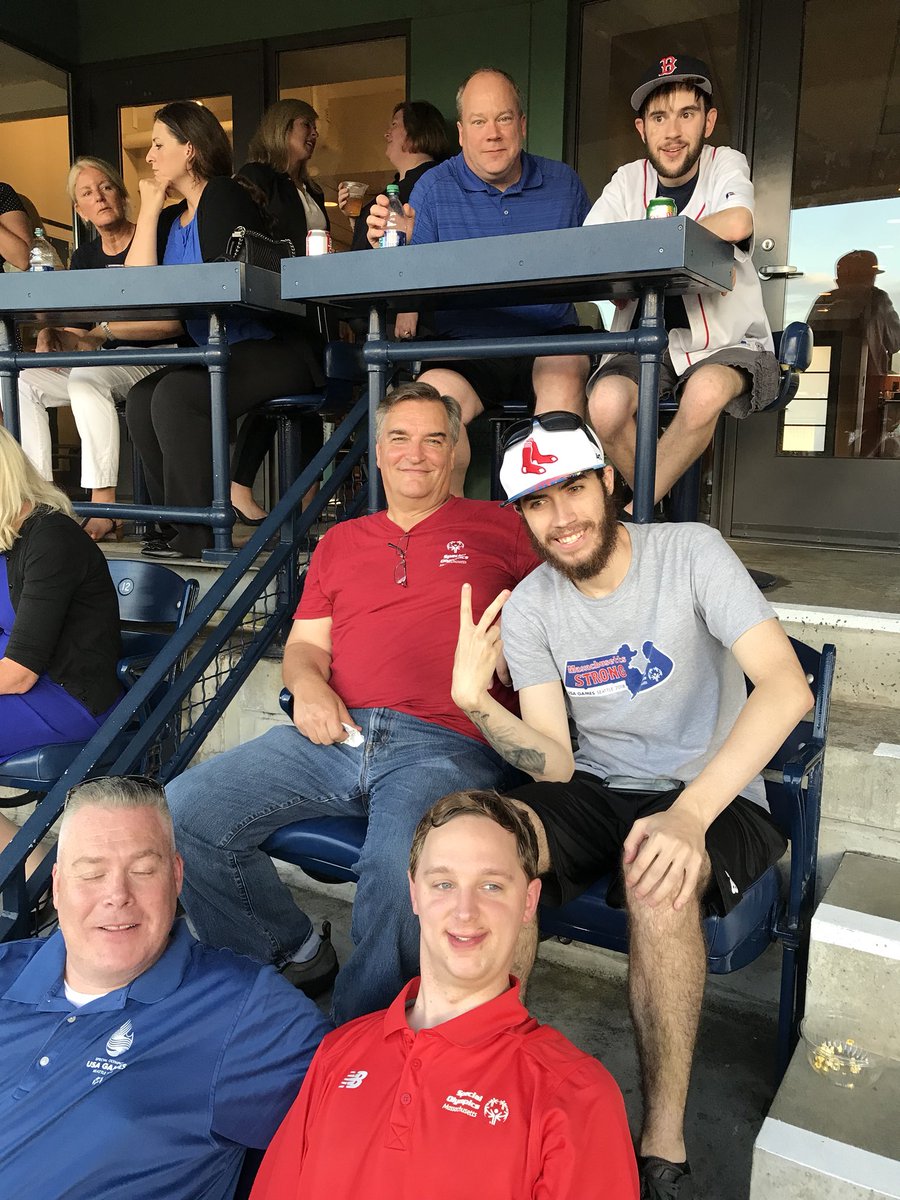 McmahonMarybeth's tweet photo. @SpOlympicsMA athletes &amp;@MassLETR thanks @BankofAmerica Boston @MG_Chamberlain &amp; @Alicia_BofA_MA  for hosting us tonight @RedSox!   #PickUpHope https://t.co/X8MalsBJf6
