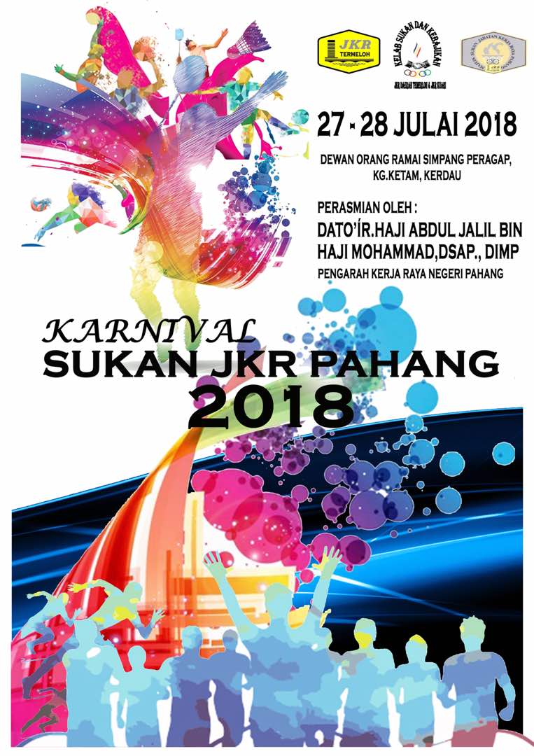 Karnival Sukan JKR Pahang
27-28 Julai 2018 <a href="/JKRTemerloh/">JKR Daerah Temerloh</a> 

<a href="/JkrKuantan/">JKR Daerah Kuantan</a> <a href="/JKRrompin/">JKR Rompin</a> <a href="/JKRPekan/">JKR PEKAN</a> <a href="/jkrmaran/">JKRMaran</a> <a href="/JKRJERANTUT/">JKR Jerantut</a> <a href="/BeraJkr/">JKR BERA</a> <a href="/JKRBentong/">JKR Daerah Bentong</a> <a href="/JKR_Raub/">JKR Raub</a> <a href="/JKRLIPIS/">JKR LIPIS</a> <a href="/JkrCameron/">Cameron Highlands</a> <a href="/JKRMalaysia/">JKR Malaysia</a> 
<a href="/RoslanMdTaha/">Roslan Md Taha</a>
@ajaym5225 
<a href="/mannordin2015/">Pesara JKR Negeri Pahang</a>