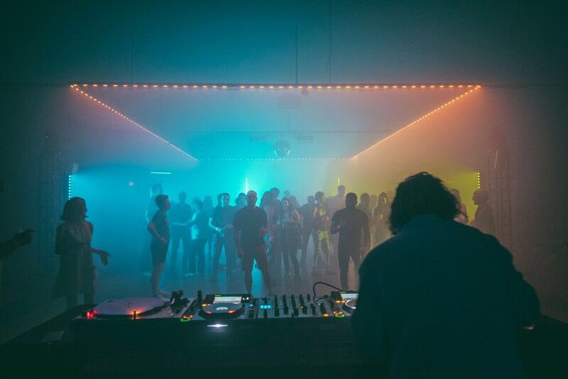 LoveEmDaveDave's tweet photo. Here’s a glimpse at the HIGHER LEVEL of futuristic musical TRANSCENDENCE we shared together last Saturday w/Bicep at Making Time in our futuristic musical happy place, Lazaro’s! 
Thank you to everyone who helped us complete our TRANSCENDENTAL PLAN.
📸by Zane Roesell
#Tbt https://t.co/1tMFCRemcJ