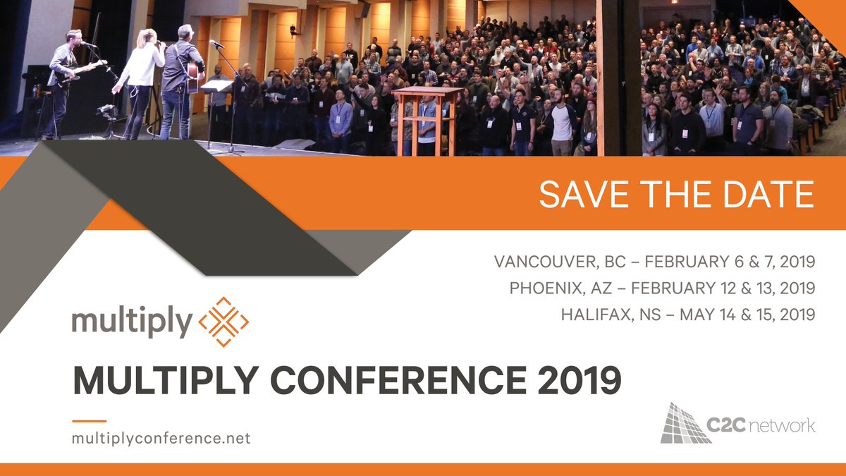 TGAOC's tweet photo. Save the date for the next Multiply Conference near you! Details and registration coming September 1.

https://t.co/PwizhRgV8L
#MultiplyConference2019 #ChurchPlanting #Pastor https://t.co/jxJFy03KME