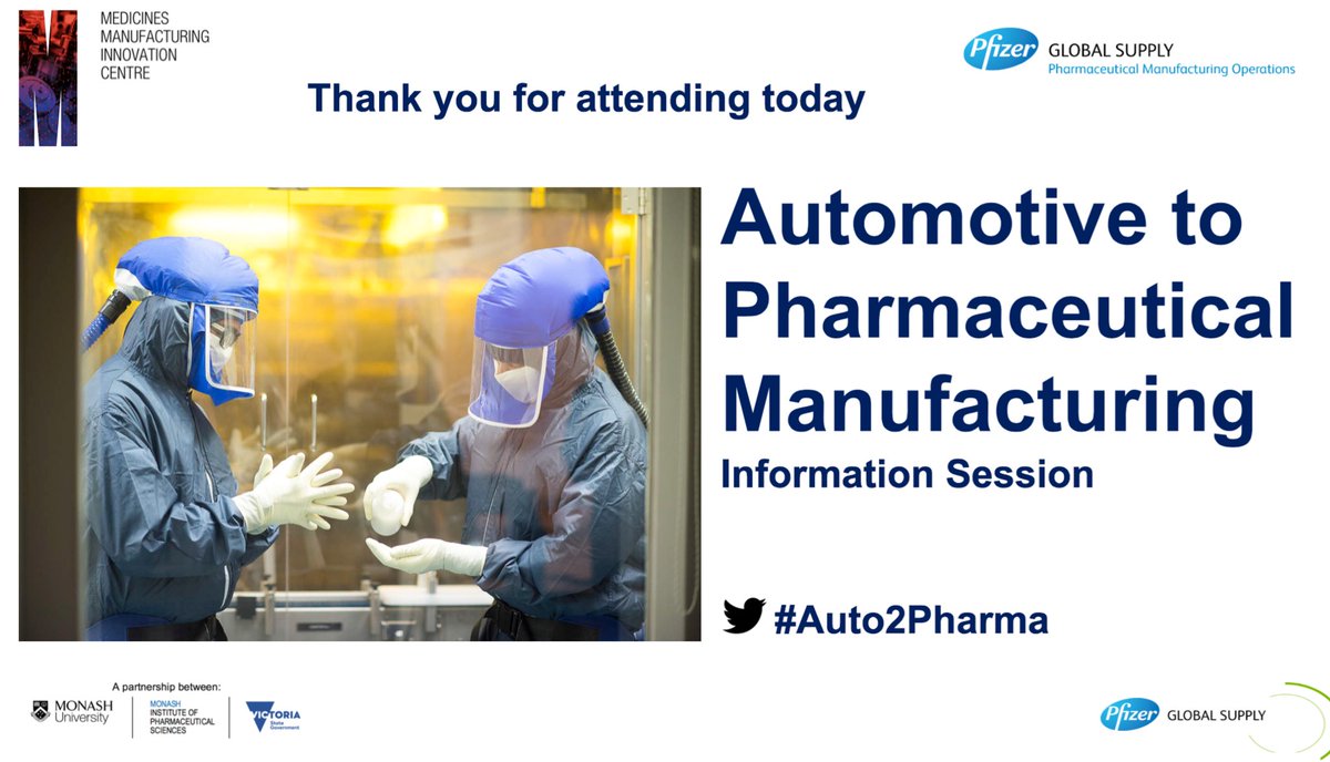 MonashPharm's tweet photo. We look forward to welcoming @Steve_Dimo MP together with @MMIC_Melb, @DEDJTR & #Pfizer at today’s #Auto2Pharma event stating at 1pm. Learn more: https://t.co/NhcpJy8IS9 https://t.co/Zu68q9xO1b