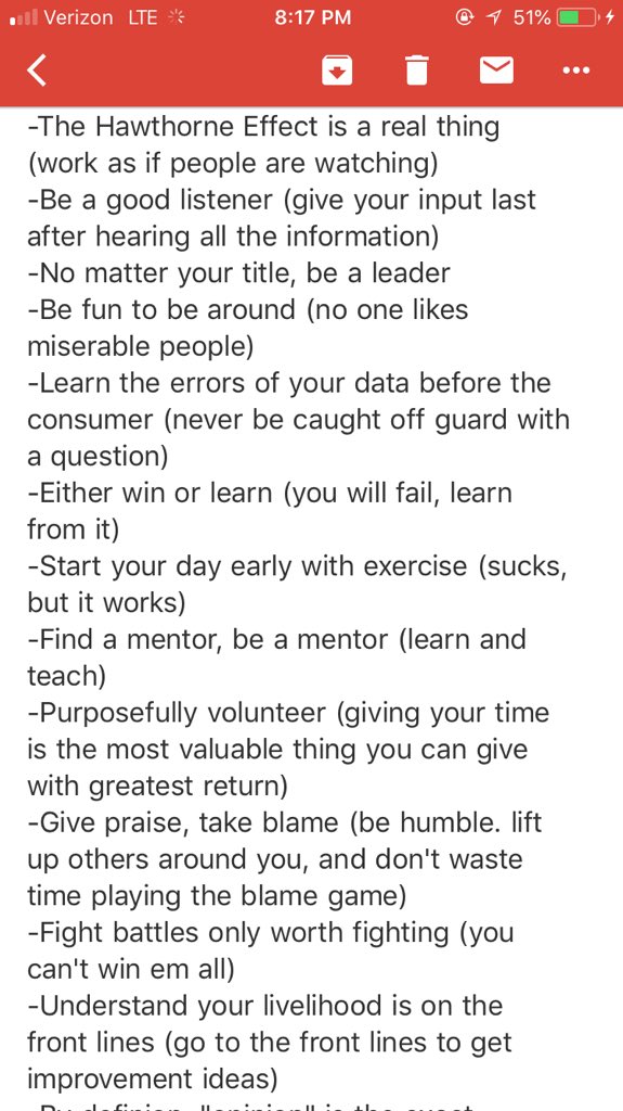 taylor__grip's tweet photo. I was sitting next to a very kind man on my flight today. When I told him I was headed to college, he asked for my email so he could share some of his life lessons. Thought everyone could benefit from these: https://t.co/LhKbX9qY3i