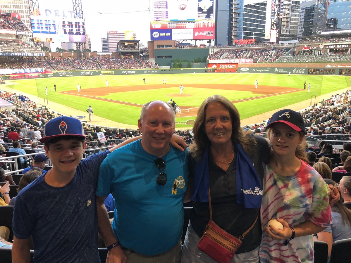 ScottDNolan's tweet photo. Finishing the summer break at the Braves game. #RoamingRaiders https://t.co/uM0SJqODRf