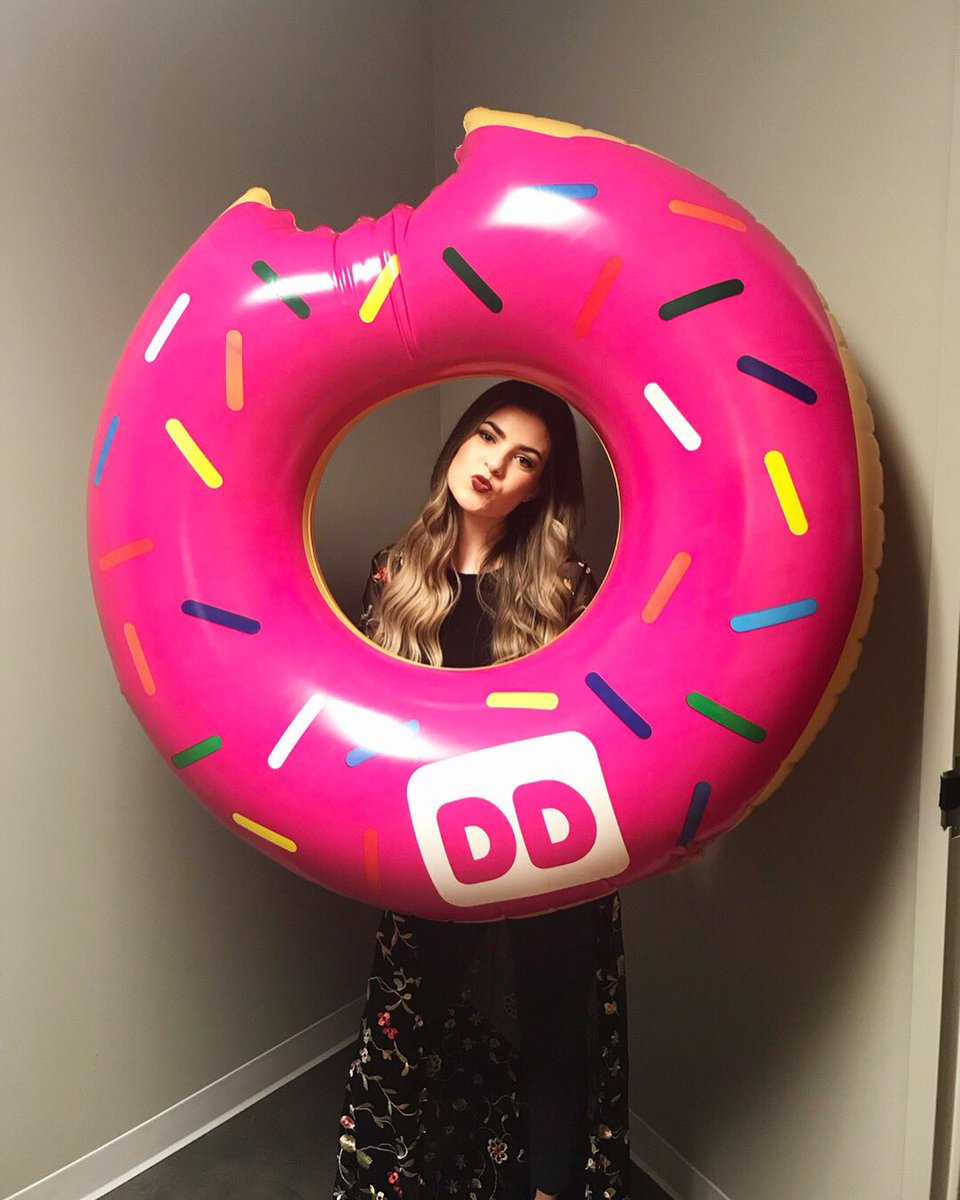 TenilleArts's tweet photo. America runs on Dunkin... and so does this Canadian while on #RadioTour in the states! 🍩☕️ Thank you to @country925fm for having me in the @dunkindonuts Music Lounge today! #IHateThis #DDML https://t.co/7pBLxJvVQW