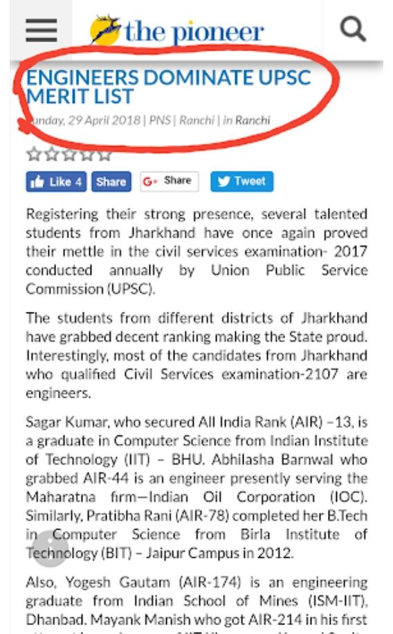 MausamP10's tweet photo. CSE 2011-15 has shown it's bias towards #CSATVictims. Non english, humanities aspirin were badly affected. Help us sir @DrJitendraSingh https://t.co/BQgWXhFR9L