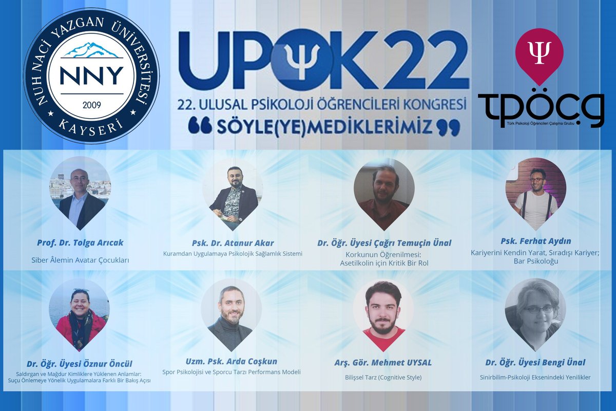 aliosmangencler's tweet photo. 22. Ulusal Psikoloji Öğrencileri Kongresi 
[ Nuh Naci Yazgan Üniversitesi - Kayseri ]
27-28-29 Temmuz 2018
#tpöçg #upok22 #upok #nuhnaciyazganüniversitesi #nuhnaciyazgan #nny https://t.co/VwjBRbthdH