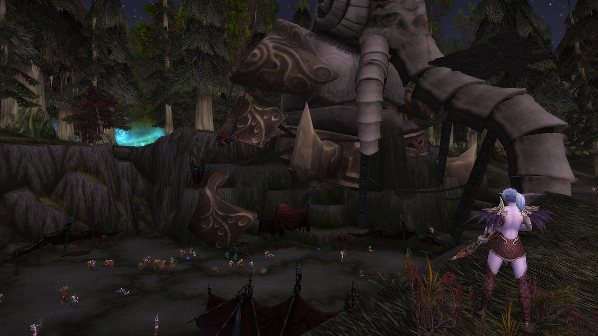 WarcraftCapture's tweet photo. Darkshore, War of Thorns. The Horde have struck against the Alliance in Darnassus today, many are dead &amp; more wounded. The horrors of war have been unleashed upon the Kaldorei, rumors of civilians &amp; even children being amongst the deceased. This is truly... a dark day. #Warcraft https://t.co/9T9CwoDO1E