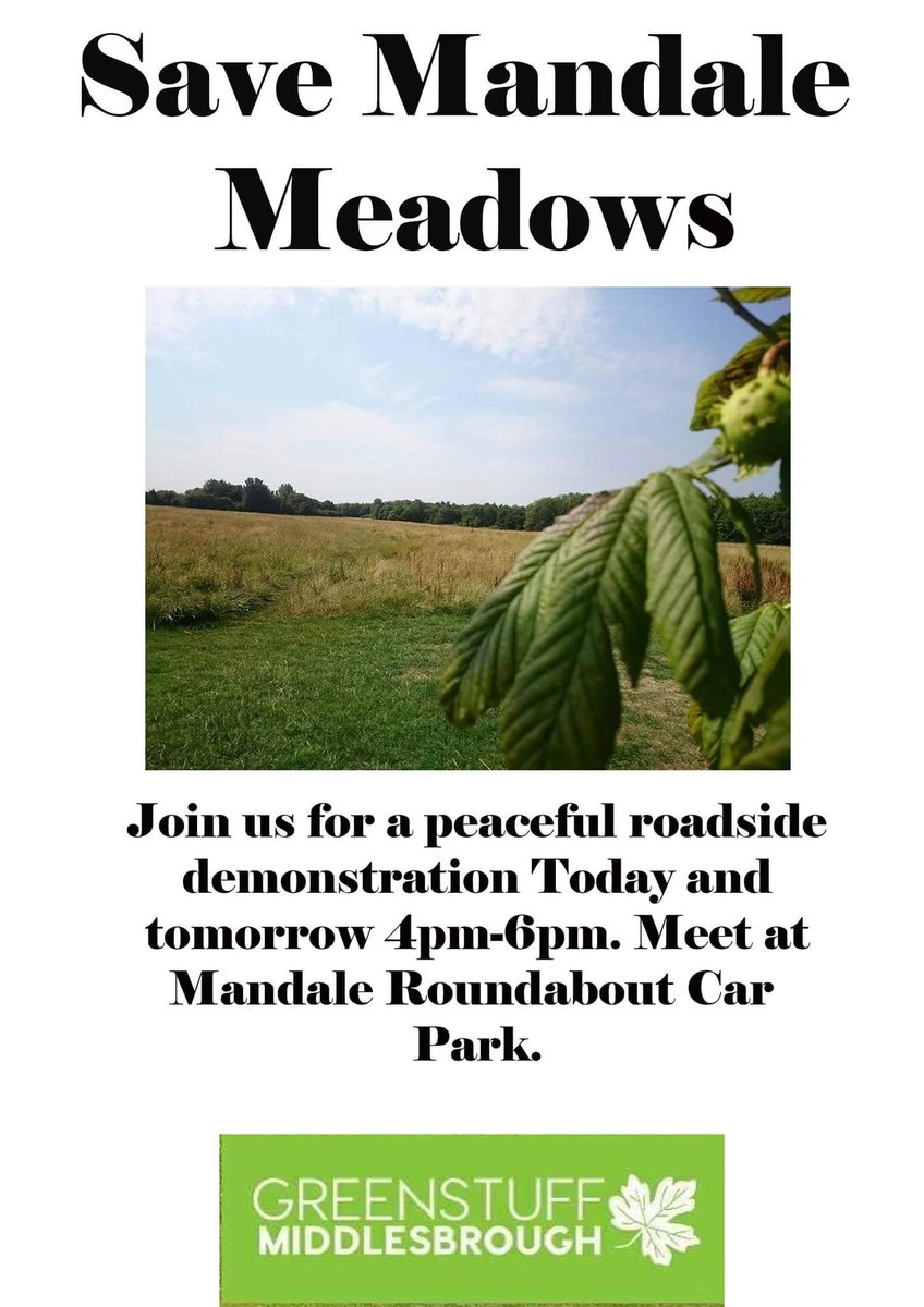 GreenstuffMbro's tweet image. Join us today, Friday 27th July, 4pm-6pm at #MandaleMeadow's car park, #Acklam, #Middlesbrough for a peaceful demonstration to help #SaveOurSpace @teeswildlife @GillMollard @Lauren__Raven @botanicalmartin @TeessideLive