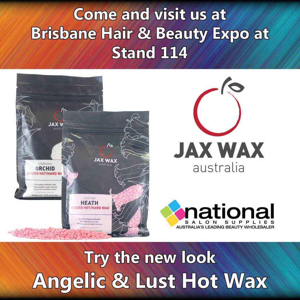 JaxWaxAustralia's tweet photo. We will be #BHBE2018 with @nssaustralia showing our new look Angelic &amp; Lust Hot Wax at stand 114

#brisbanebeauty #bhbe2018 #angelic #lust #hotwax #jaxwaxaustralia #adamandevewax #beadedwax #vegan #veganwax #parabenfree #polymerfree #crueltyfree #madeinaustralia #nopalmoil https://t.co/r2saD9ZBL8