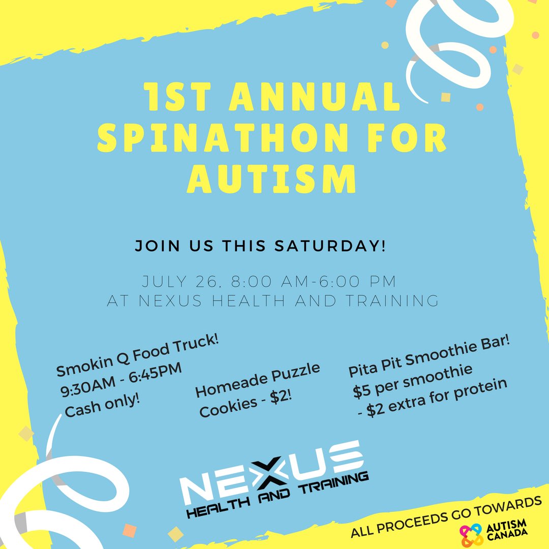 trainingatnexus's tweet photo. ITS ALMOST HERE! 
Hey Elmira! Come support a great cause this Saturday! #AutismAwareness https://t.co/Ee3ehWQVCv