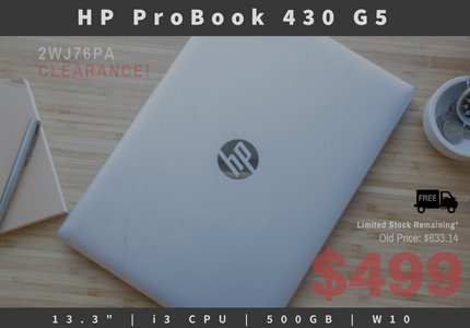 SaveOnITAu's tweet photo. You won't find a better 13.3 inch notebook #deal than this! 
HP 2WJ76PA 13.3 Inch Notebook for $499 + Free Shipping! #sale #clearance

Limited Stock remaining!
https://t.co/4fdc8Ix1TB https://t.co/aEal3FmfPc