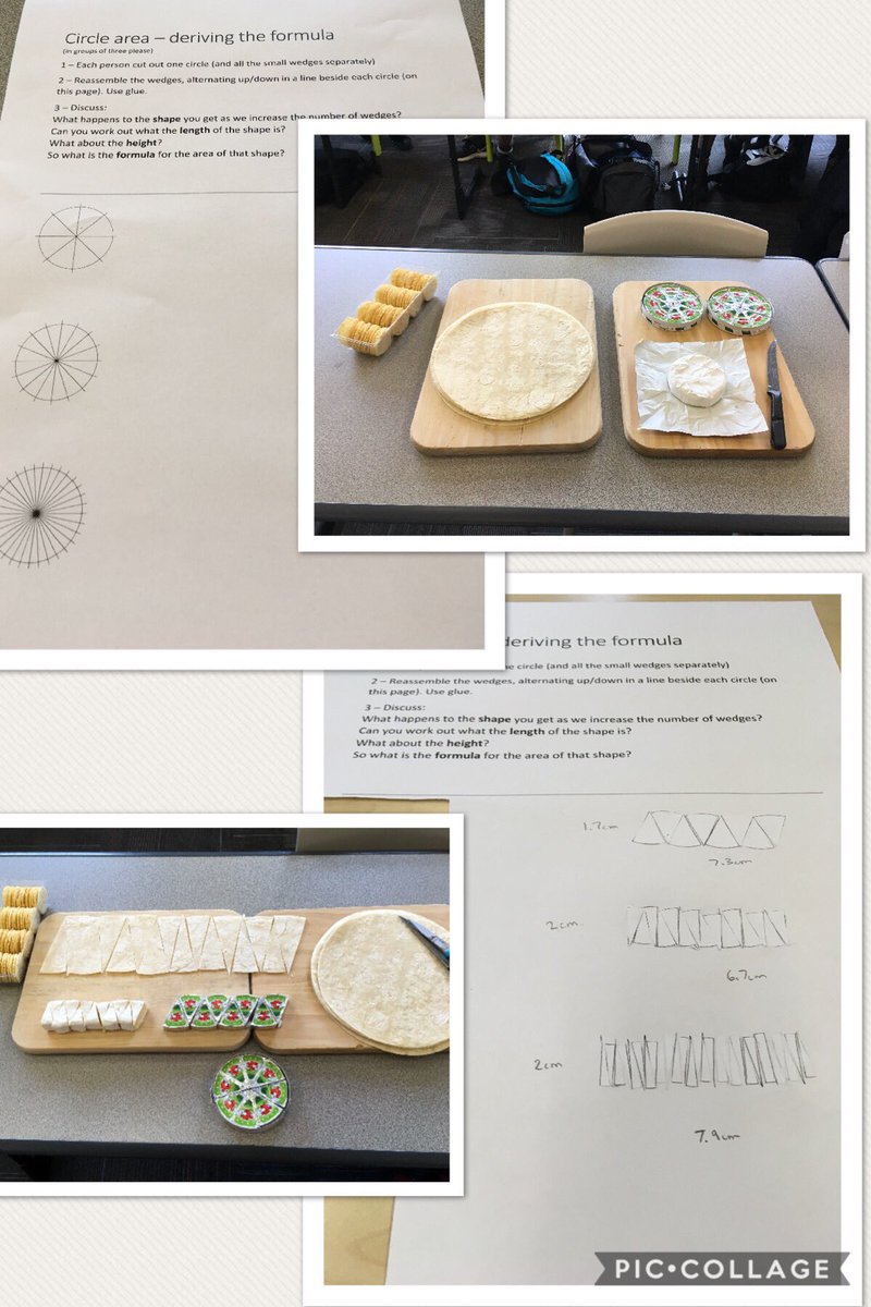 teacherfishnz's tweet photo. Can’t remember where I saw the cheese-spiration for today’s lesson but woah we had fun today! #maths #laughingcow #circles https://t.co/B9b6W9Yl8C