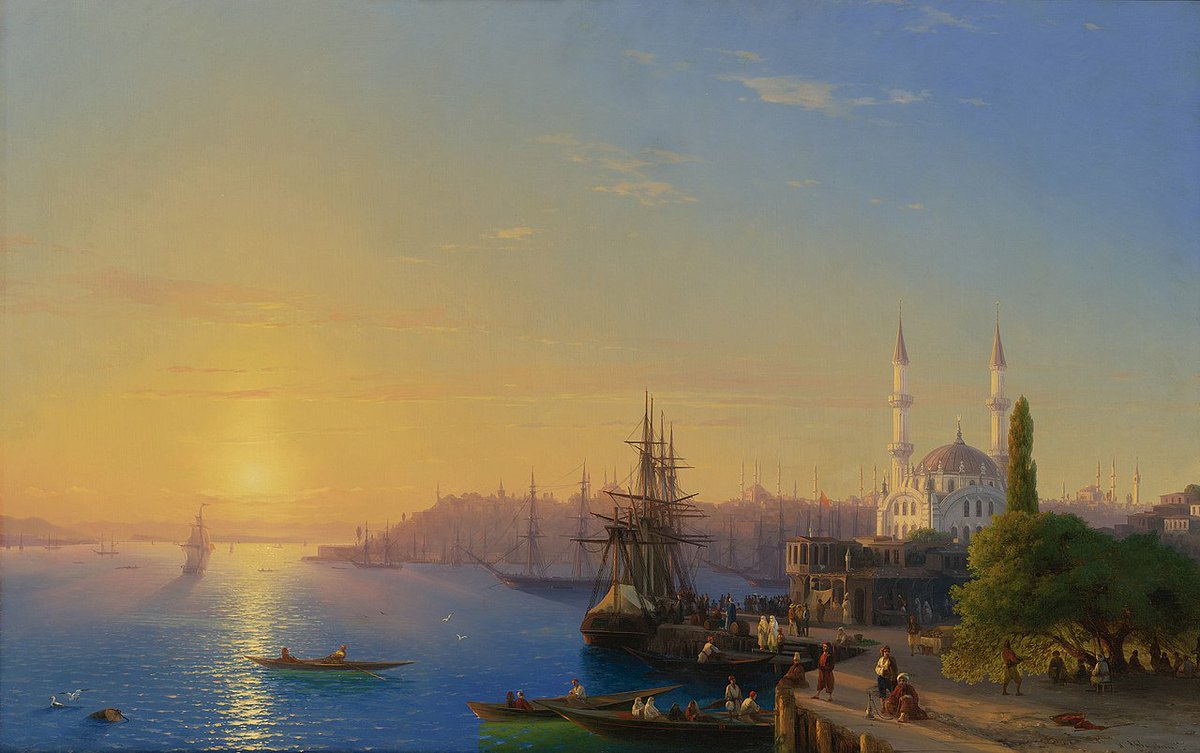 If you're irritated, stressed, or just annoyed, here is an Aivazovsky to give you some calm and peace..."View of Constantinople"