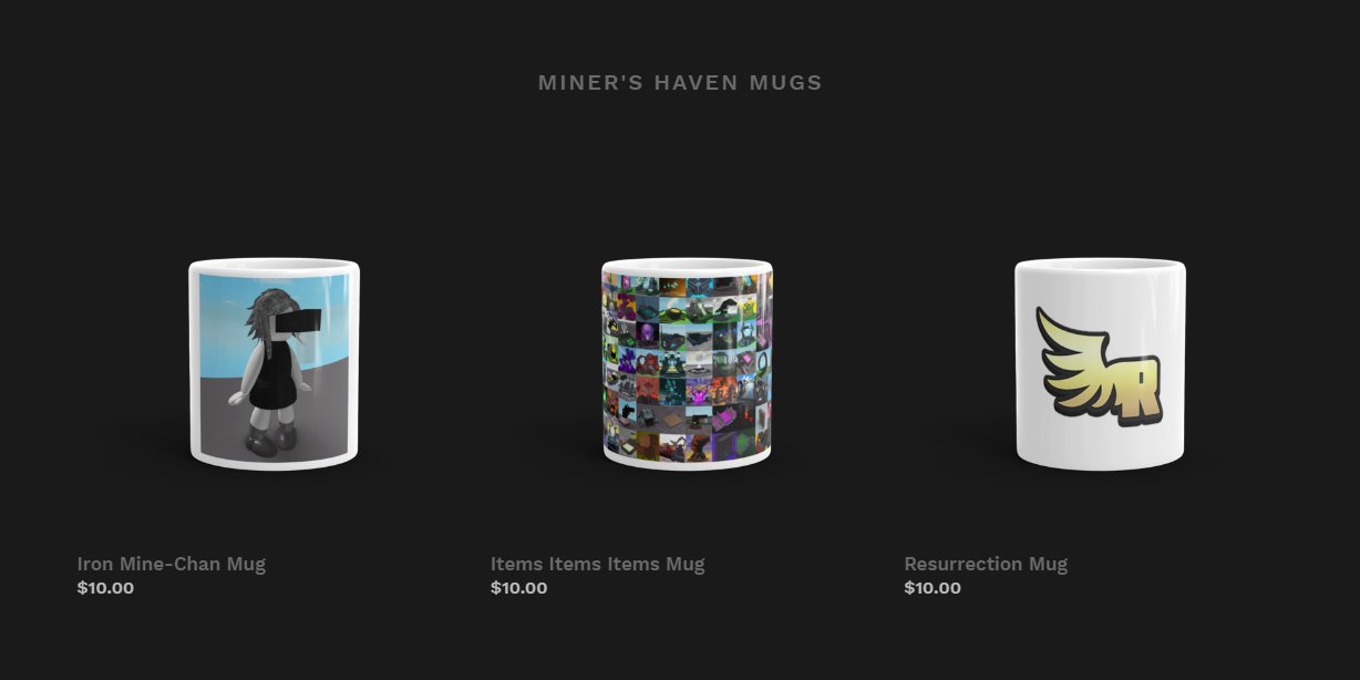 Miner S Haven News On Twitter Need Something To Drink Your Beverage Out Of Https T Co Sydthvdzxm Has Now Got You Covered - roblox miners haven money order