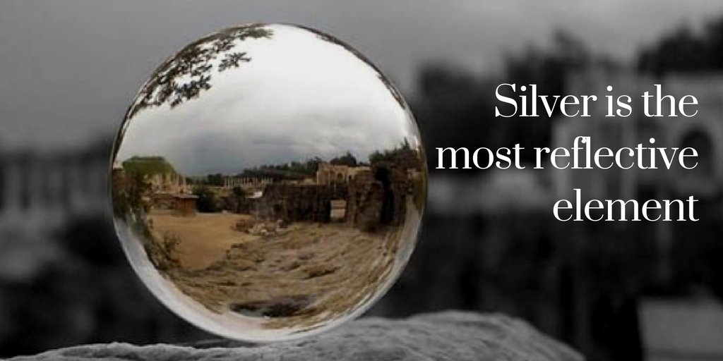 mecmining's tweet photo. Silver is exceptionally shiny! It is the most reflective element, which makes it useful in mirrors, telescopes, microscopes #fastfact #silver https://t.co/OB5t6xrJNe