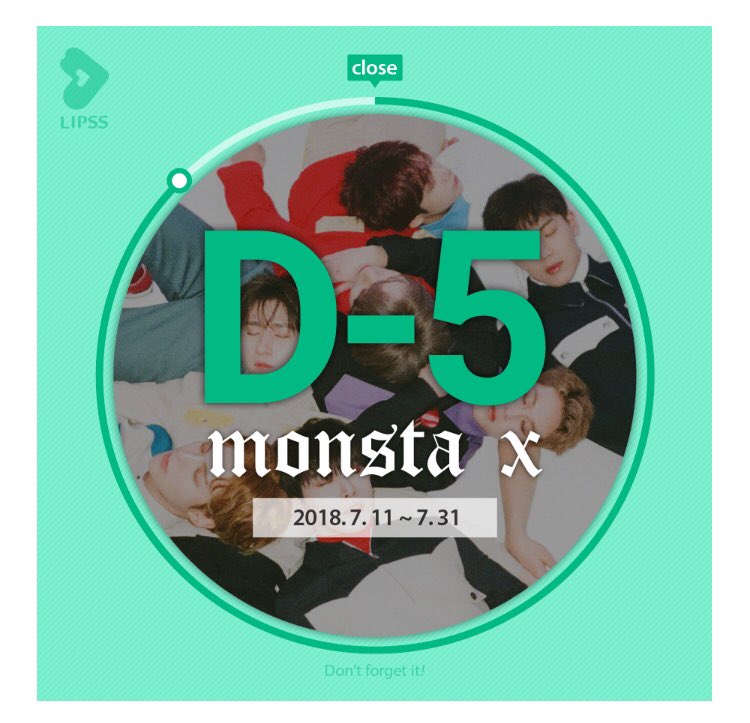 OfficialMONSTAX's tweet photo. [#MONSTA_X]
#몬스타엑스 X #LIPSS
<#THE_CONNECT hidden cut > D-5

#더커넥트 미공개 이미지!
‘#립스(@lipss_kr)’를 통해 
사진인화 서비스로 만나보세요✔️
> 2018.07.31 까지 

https://t.co/skQiaqjuBk https://t.co/ZJLYjIKFKo