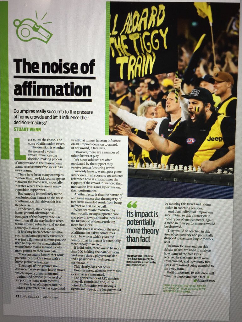 ICYMI - in <a href="/AFLrecord/">AFL Record</a> <a href="/Crocmedia/">Sports Entertainment Network</a> OK, so the noise of affirmation exists. But its impact is potentially more theory than fact. Here’s why.