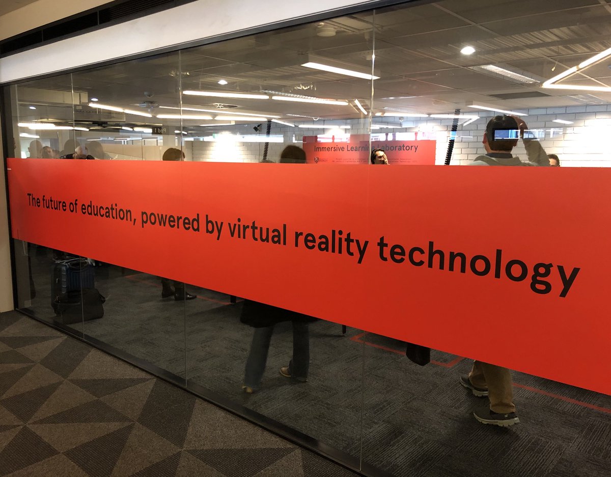 BSHedstrom's tweet photo. Visiting the Immersive Learning Lab at the University of Sydney - 2nd Annual Digital Campus and Learning Transformation Conference  @SAIL_AUSTRALIA https://t.co/8fqWvJMMnR