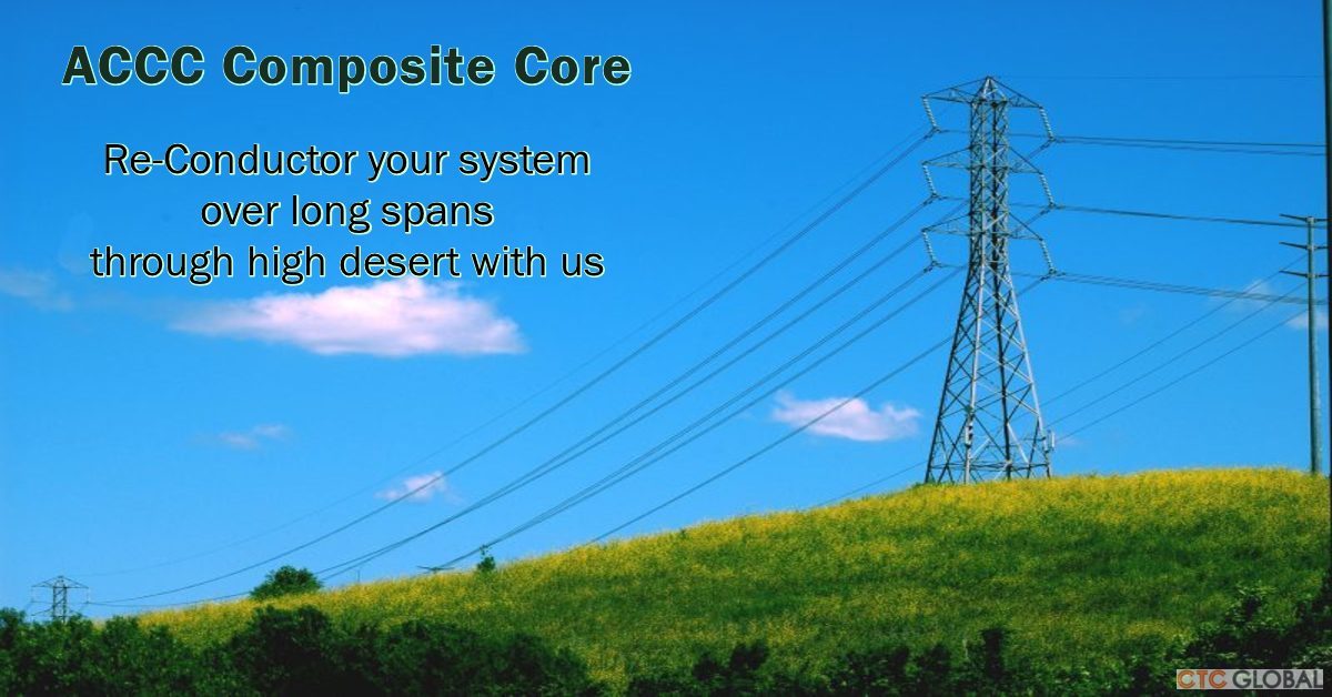 CTC_ACCC's tweet image. Need to reconductor your system over long spans through high desert? If yes, you’re in luck, because we’ve already met those challenges &amp;amp; more. Learn more &amp;gt;&amp;gt; bit.ly/2hIEKfk 

#ACCCCompositeCore #CompositeCoreConductors #CTCACCC