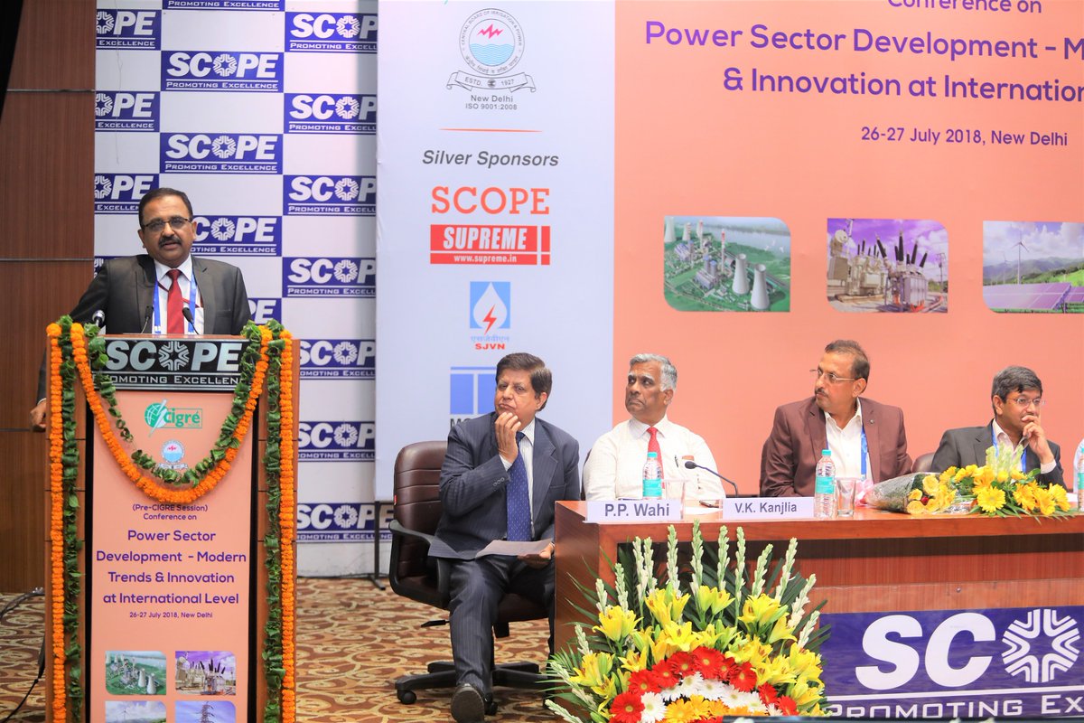 nhpcltd's tweet photo. Sh. Balraj Joshi, CMD, #NHPC, delivered an address as during Conference on “Power Sector Development at International Level” on 26th July 18 at New Delhi. He stressed that NHPC regards its projects as ‘development vehicles’ for Nation building &amp; are not merely energy providers. https://t.co/Sarnxws5ab