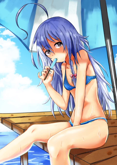 水着輝子。生足魅惑のキノコ。夏は薄着の絵ばっか描いてしまうYO! 
