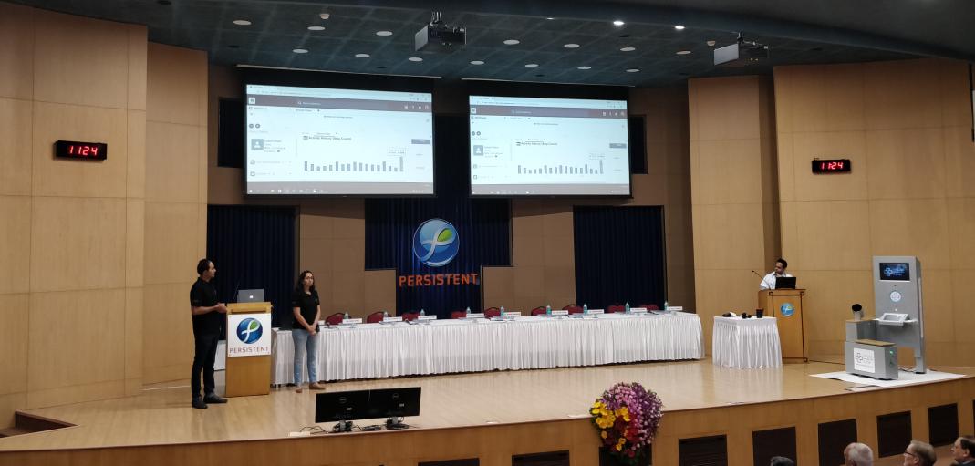 Persistentsys's tweet photo. Demos begin! Cutting edge solutions, LIVE @persistentsys #PersistentAGM2018 @jiten_patil @technodhaba @kulkarni_sd @anandesh https://t.co/JXnyUyMpNG