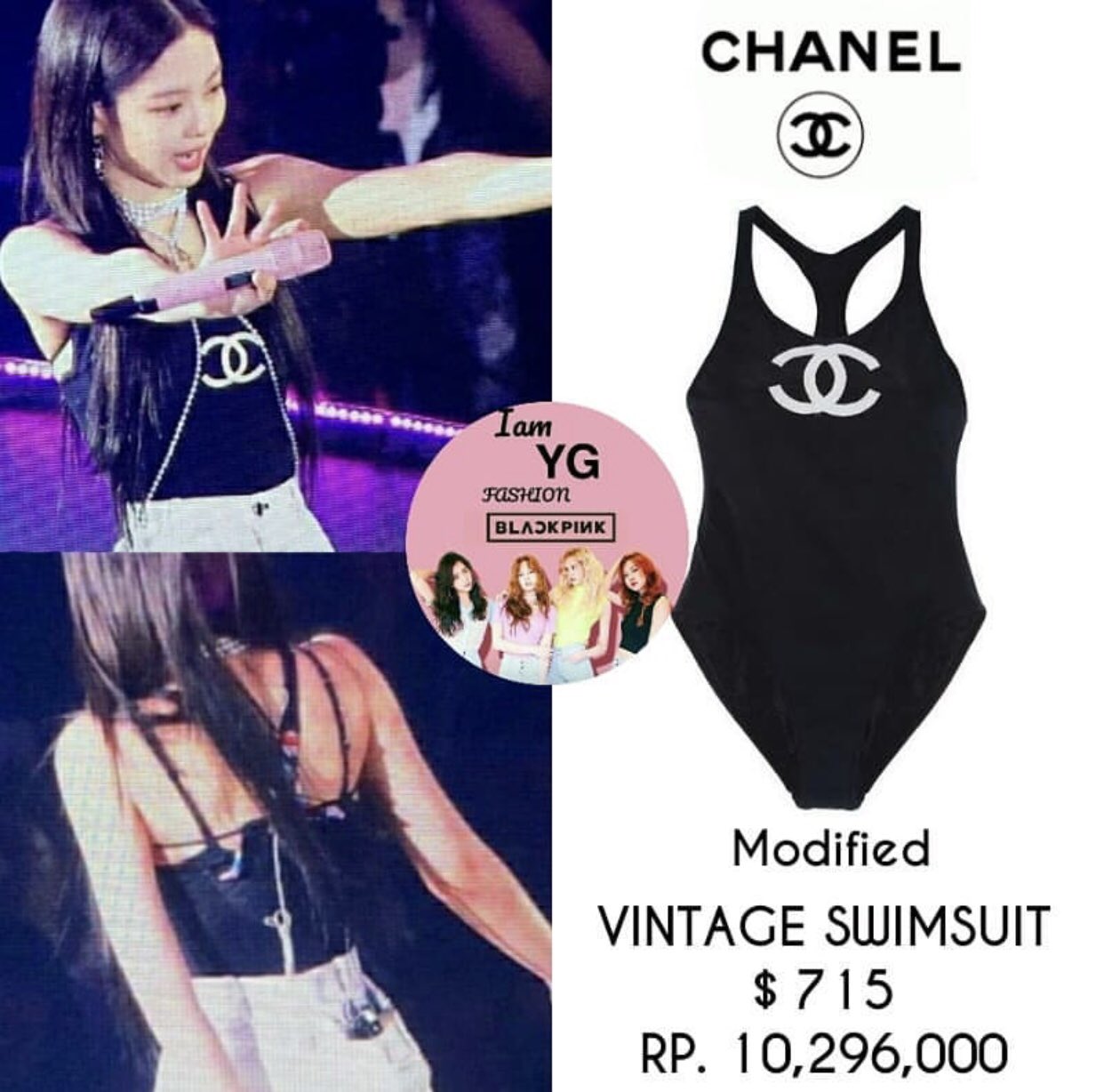 chanel swimsuit jennie blackpink