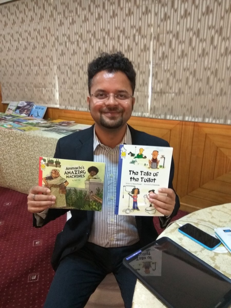 applesauce1313's tweet photo. Helping share the joy of reading with thousands of children across India! "Books help children become self starters &amp; grow into an informed community"
#gtkworkshop2018 #oraclecsr #prathambooks #bengaluruedition #ammachisamazingmachines  #thetaleofthetoilet #stembooks https://t.co/ZwTHvCYNoL