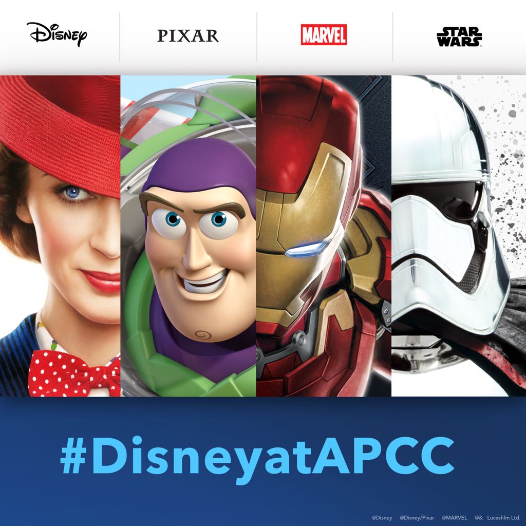 ToyKingdomPH's tweet photo. Headed to Asia Pop Comic Con this weekend?😁 Complete your #APCCPH2018 experience and drop by the Disney Booth located at Hall D!💯 Don't miss out on all the fun and exciting toys waiting for you at the booth from Pixar, Marvel, Star Wars and Disney! #DisneyAtAPCC https://t.co/6mMO8T61Gd
