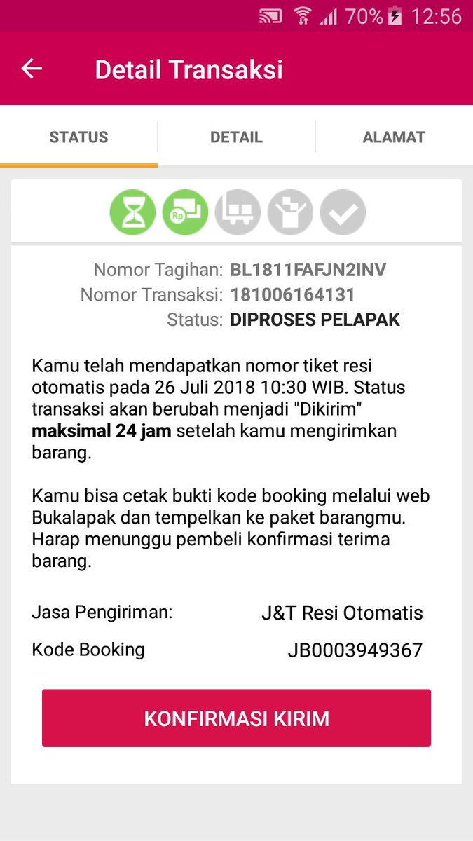 SeptiyanS's tweet photo. @BukaBantuan selamat malam 
Barang sudah saya kirim tapi kenapa sampai sekarang belum berubah statusnya
Saya bingung .. mohon bantuan nya
No. Transaksi 181006164131 https://t.co/x0IPPpUAPY