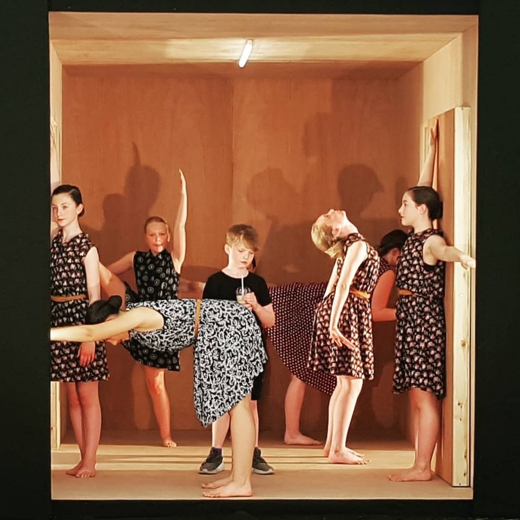 EffieMWard's tweet photo. My @Arts1sop contemporary students had a great time playing and dancing in @Back2BackTheatr's set, filming for #TheDemocraticSet as part of @IFMKfest 

Looking forward to the premiere screening at 7pm this evening in @vagabondcinema's dome at Festival Central https://t.co/4rJG0p3MRj
