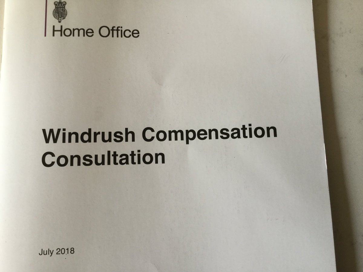 Patrick Vernon (@ppvernon) on Twitter photo Please respond to latest Home Office consultation Windrush Compensation. Page 31(hard copy) on caps on compensation.Need to ensure Windrush Generation & children get a fair & true cost for compensation. Complete online form by 11th Oct  homeofficesurveys.homeoffice.gov.uk/s/ZD8RC/   #notowindrushcap Please respond to latest Home Office consultation Windrush Compensation. Page 31(hard copy) on caps on compensation.Need to ensure Windrush Generation & children get a fair & true cost for compensation. Complete online form by 11th Oct  homeofficesurveys.homeoffice.gov.uk/s/ZD8RC/   #notowindrushcap