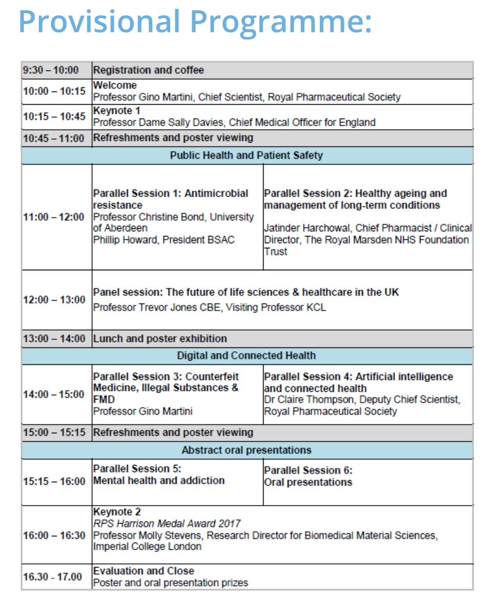 Preparing a presentation for next week and feeling very proud of our #RPSSummit • Programme is looking really good!! 🤓 rphar.ms/2mNwyPO