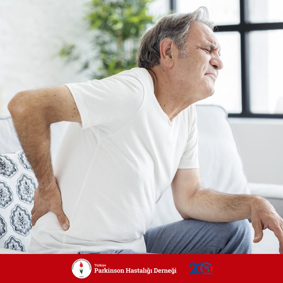 Parkinson hastalığına bağlı olarak sürekli öne eğik durmak, sırt kaslarının mekanik olarak gerilmesine yol açacağından hastalarda sırt ve bel ağrıları ortaya çıkarabilir. Duruş bozukluğunu fark eden hasta bu durumu en aza indirgemek üzere egzersizler yapmaya başlamalıdır.