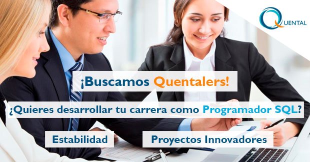 ¿Tienes talento? ¡Únete a #Quental!

Buscamos #programadores #SQL para proyecto estable en el sector banca. Si quieres desarrollar tu carrera en un ambiente de trabajo inigualable, con las tecnologías más innovadoras, ¡te esperamos!

Manda tu #CV a quental.com/ofertas/575-sq…