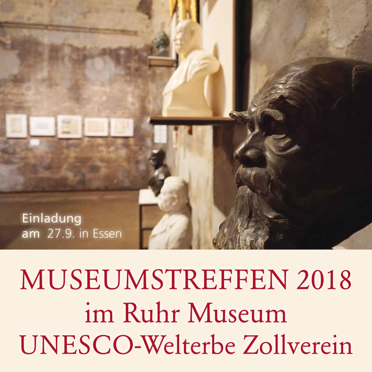 museum_de's tweet photo. #Mondfinsternis - Echtes im #Museum erleben. Einladung #MUSEUMSTREFFEN 2018 am 27. September im @Ruhrmuseum Essen, Areal des UNESCO-Welterbes Zollverein einladen. Teilnehmer: alle Kulturbegeisterte. Anmeldung: https://t.co/7i0MCVjzzr  #Wissenschaft #RuhrMuseum #UNESCO #Hitze https://t.co/7F9XxeAhpU