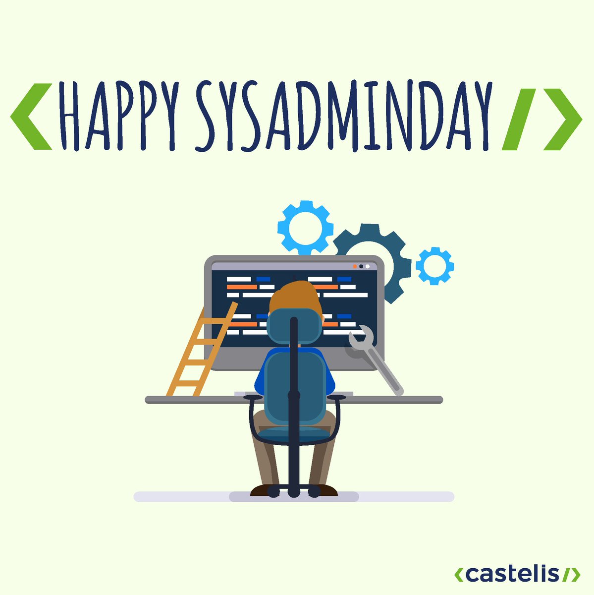 castelis's tweet photo. 🌟 Bonne fête aux admin systèmes et réseaux 🌟
Comme chaque année, le dernier vendredi du mois de juillet est destiné à la #JournéeMondiale des administrateurs systèmes et réseaux 💻 🎂 🎁
Chez #Castelis on a pensé à nos SysAdmin, et on leur souhaite une bonne #Sysadminday2018 https://t.co/K5Ixbw97FC