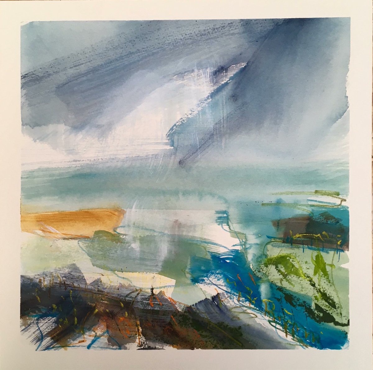 marks_lucy's tweet photo. ‘Summer Loving’ #watercolour #keepitwatercolour #beachloving #StCMill https://t.co/nTaO3rJt1c