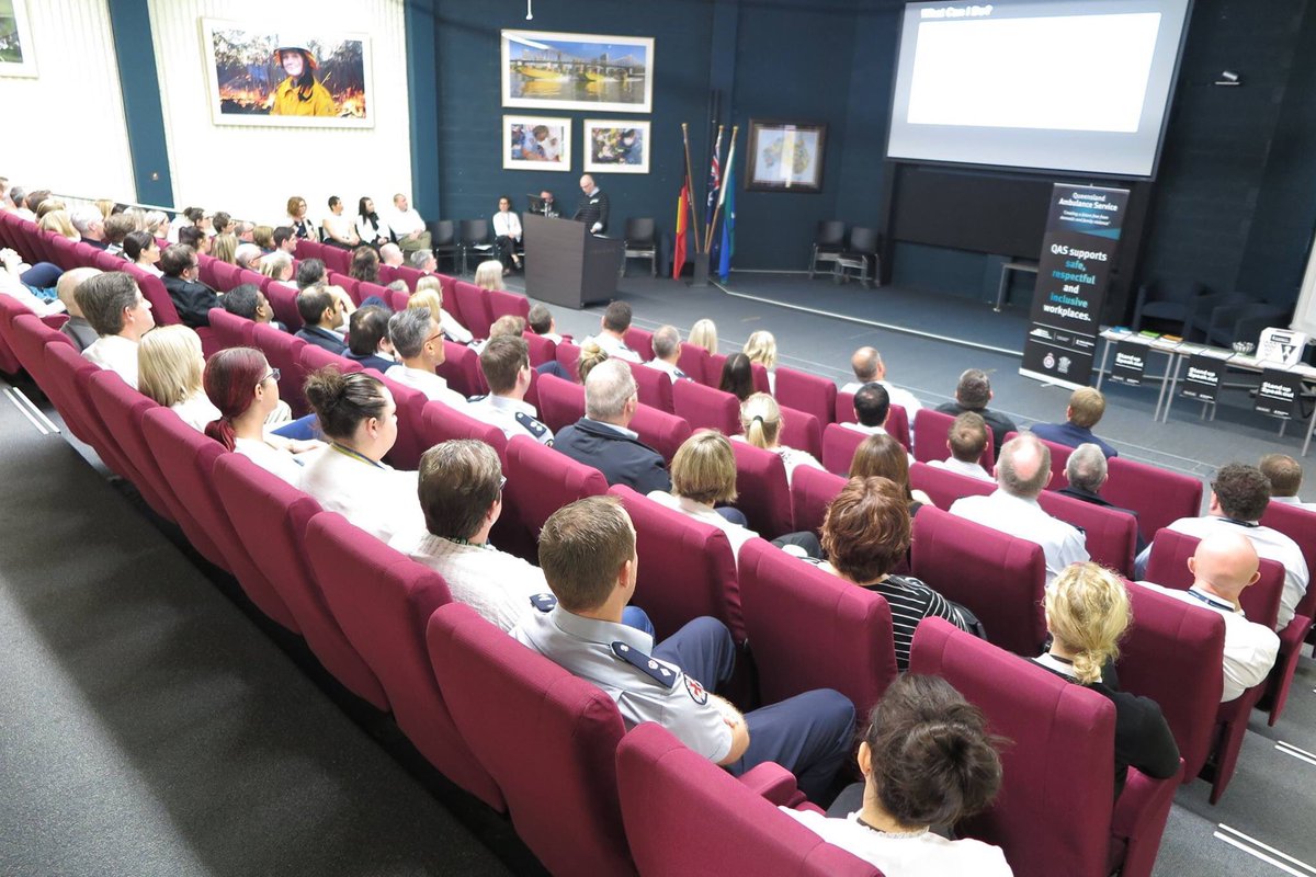 On average, 1 woman/week is killed at the hands of a current or former partner in Australia. Tonight is <a href="/WhiteRibbonAust/">White Ribbon Aus</a> Night and <a href="/QldAmbulance/">Queensland Ambulance</a> hosted <a href="/simonemobrien/">Simone O'Brien</a>, a brave #DFV survivor, who told her emotional but empowering story to staff at Kedron.