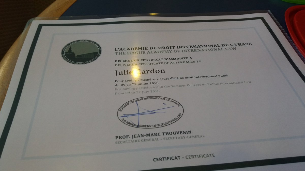 Fin de l aventure à @HagueAcademy ☉☉☉
#thehagueacademy #internationallaw