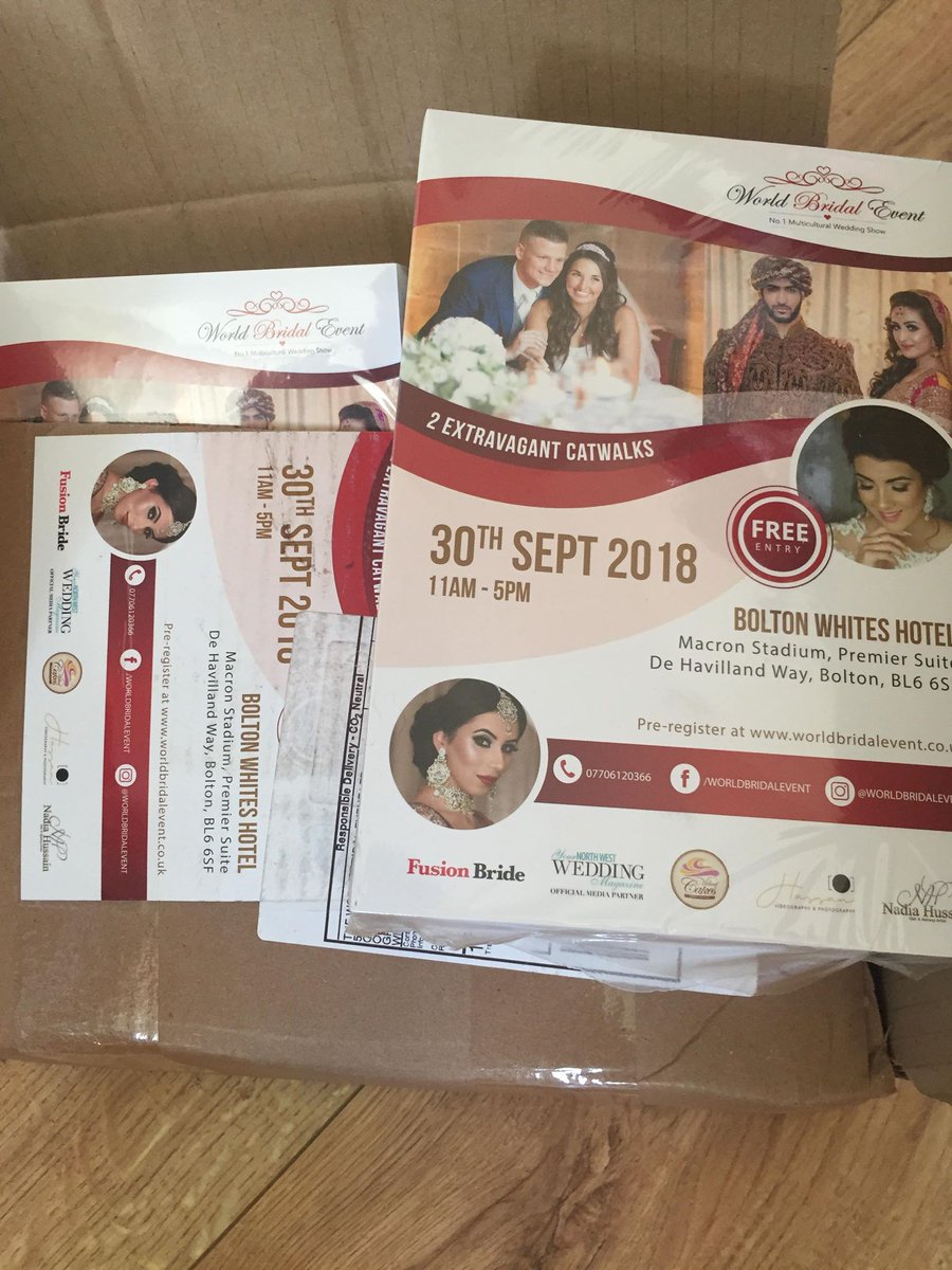 WorldBridal's tweet photo. Look what arrived today 👀👀

1st batch of our World Bridal Event - Autumn Show Flyers 😍 https://t.co/hSEYp6sKhe