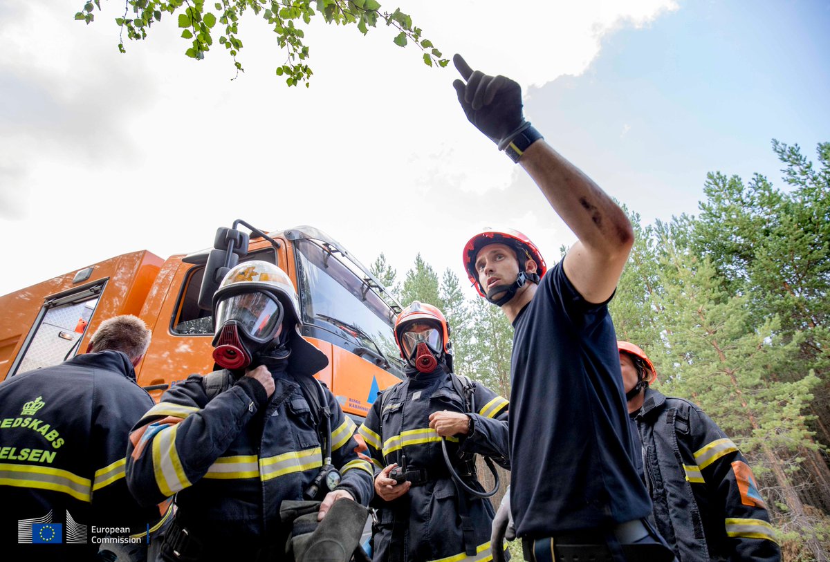 Danish firefighters preparing to attack the flames in Kårböle, #Sweden ...