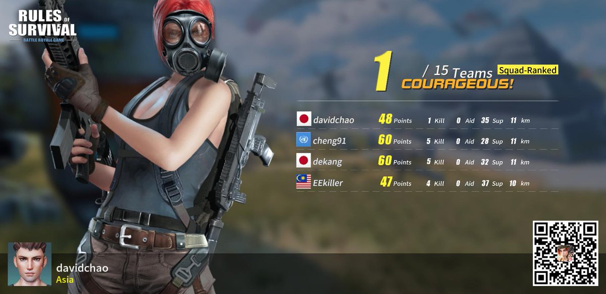 0106David's tweet photo. #RulesofSurvival https://t.co/CLzXpzGwJS