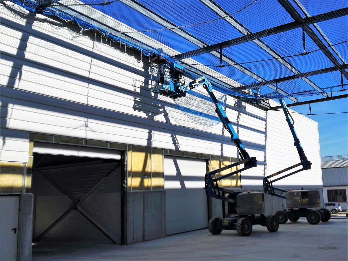 #Plataformas #Articuladas #Diesel de 16 metros #Genie en la construcción de una nave textil en la zona de Muro de Alcoy