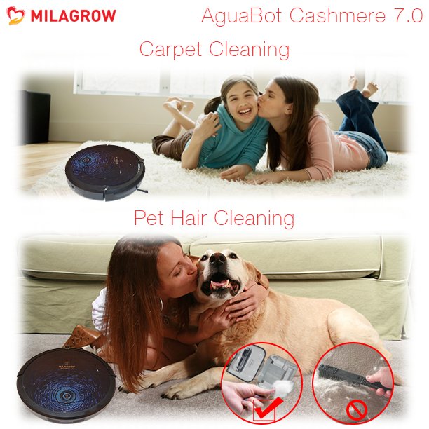 MilagrowRobots's tweet image. Milagrow Aguabot  7.0 Cashmere Premium easily sucks up pet hair and helps you keep your home floors and carpets clean. #vacuumcleaner #roboticvacuumcleaner #floorrobots #cleaningrobots
zurl.co/TUKL