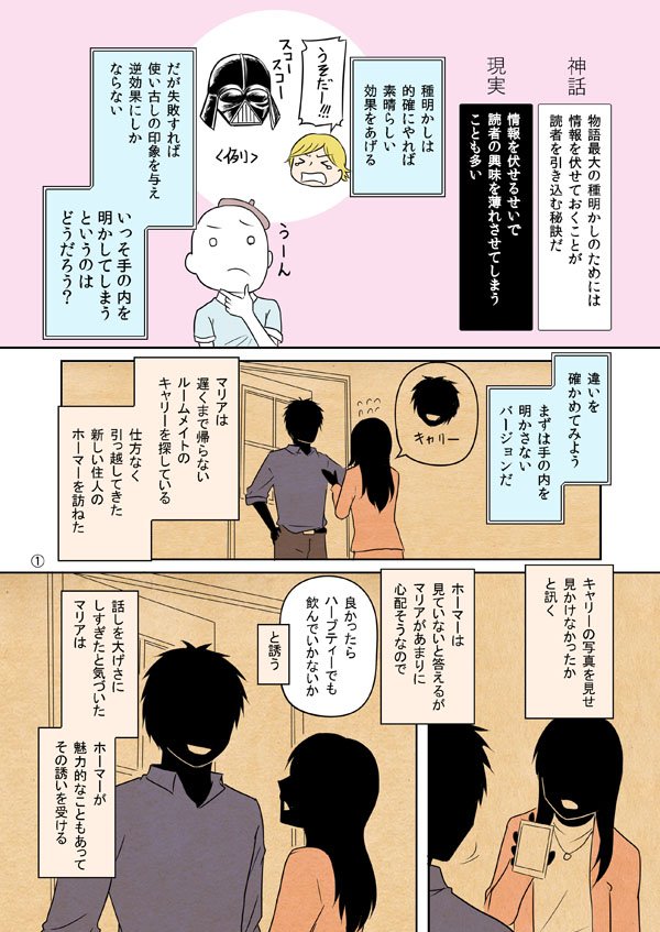 『脳が読みたくなるストーリーの書き方』という本の例題の続きが気になりすぎたので漫画にしてみました。 